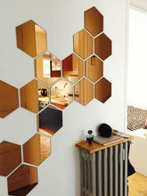 Load image into Gallery viewer, Hexagonal Honeycomb Mirror  - Set 12 Pieces
