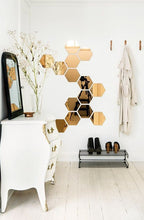 Load image into Gallery viewer, Hexagonal Honeycomb Mirror  - Set 12 Pieces
