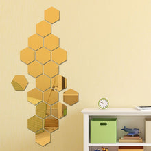 Load image into Gallery viewer, Hexagonal Honeycomb Mirror  - Set 12 Pieces
