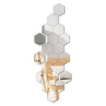 Load image into Gallery viewer, Hexagonal Honeycomb Mirror  - Set 12 Pieces
