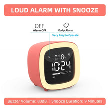 Load image into Gallery viewer, Cute TV Night Light Alarm Clock
