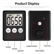 Load image into Gallery viewer, Super Thin LCD Magnetic Kitchen Timer
